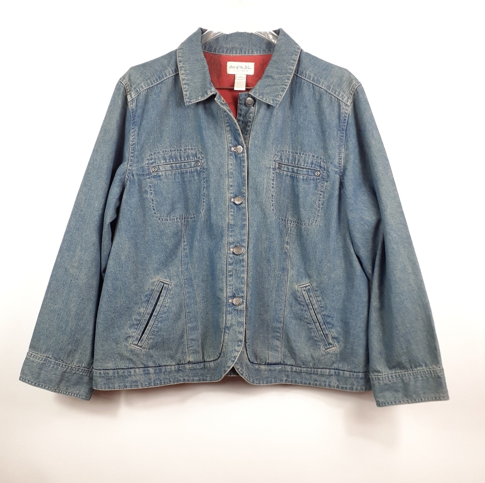 J. Jill Out of the Blue Denim Button Up Jacket 2X